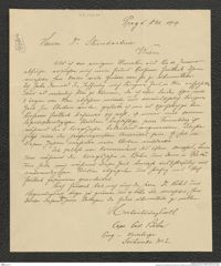 Nachlass Franz Steindachner, Brief von Carl Böhm an Franz Steindachner (05.10.1919), Inv.Nr. 44.01, Seite 1